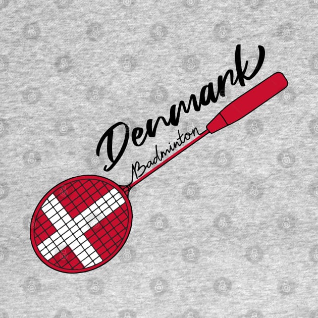 Denmark Badminton Racquet Sports (Denmark) Flag Country by Mochabonk
